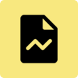 Growth graph on sheet icon